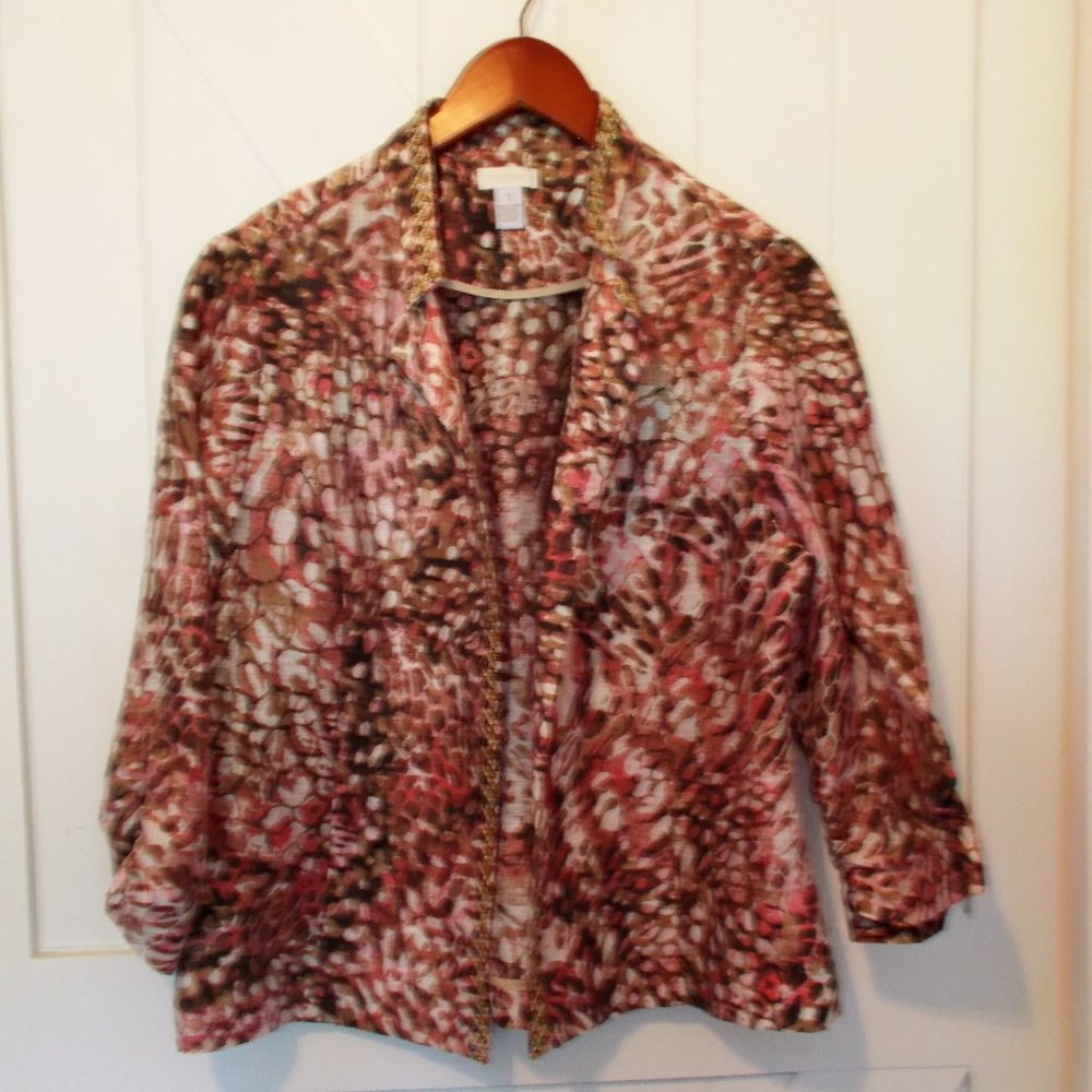 Chico's Lightweight Sequin‎ Embellished Jacket